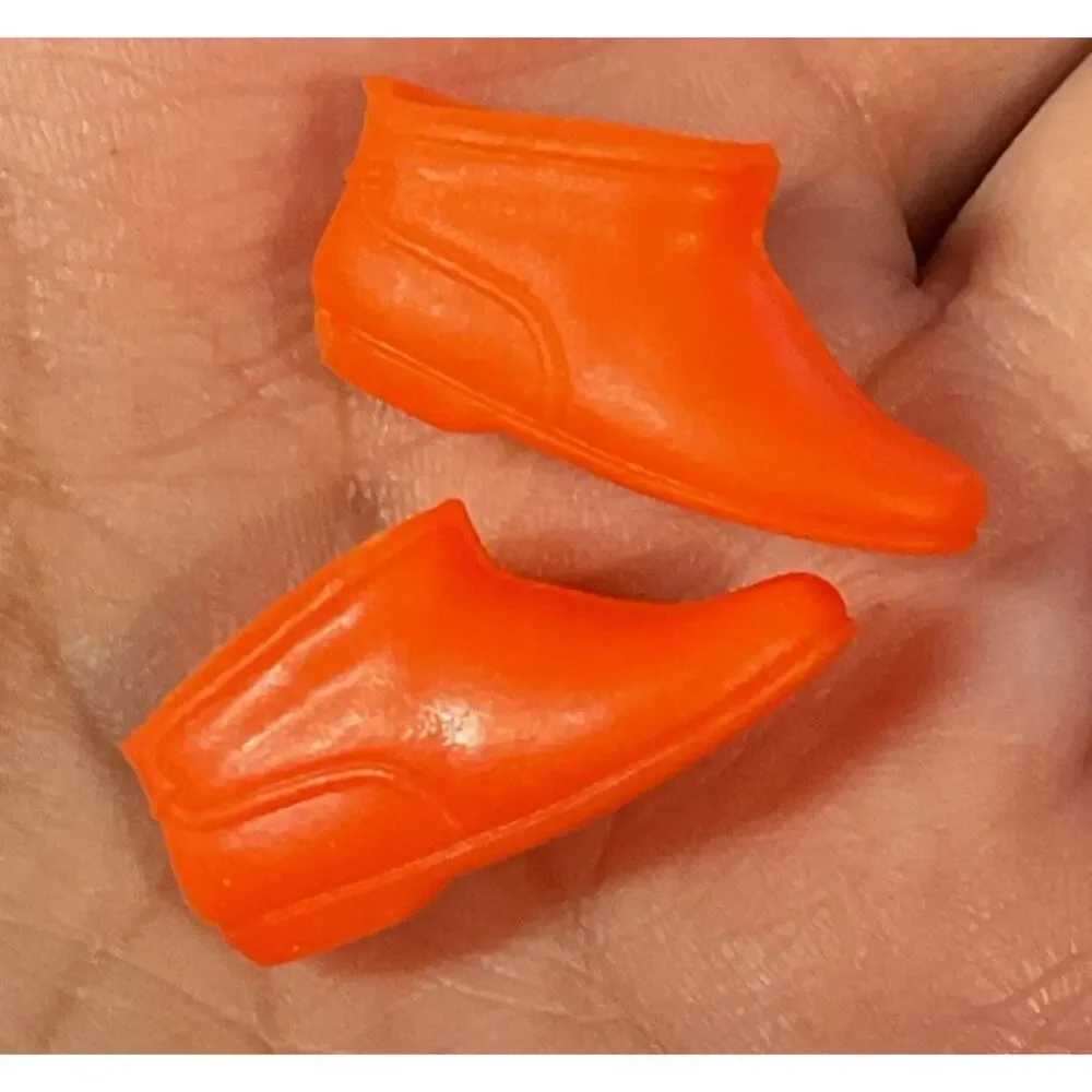 Vintage Barbie Francie Orange Japan Squishy Ankle Boots
